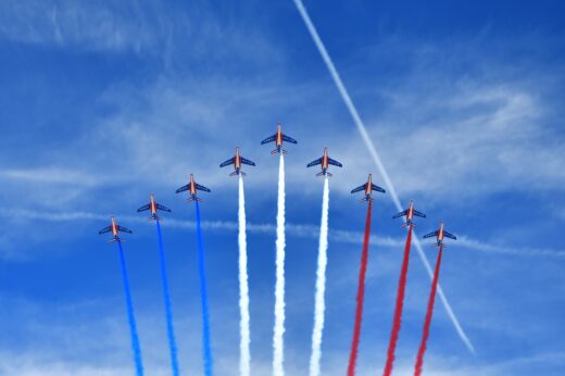 Paris,,france.,bastille,day,military,parade.,an,aviation,corps,that
