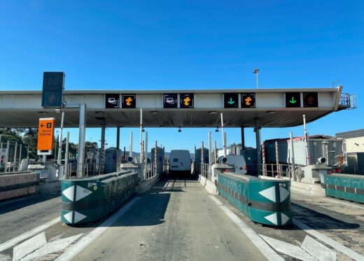 Lancon Provence,,france,,4.04.2023.,toll,station,on,french,highway.