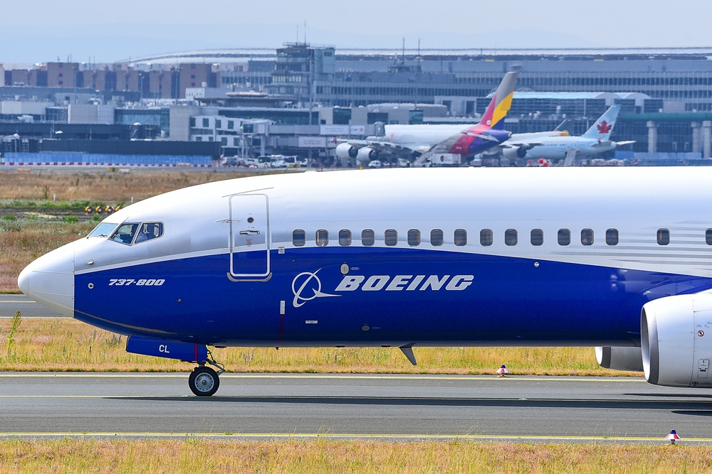 Ryanair,airlines,boeing,737,in,airport,on,july,13,2019,in