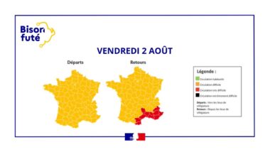 Bison Futé, Prevision, Circulation, Vendredi 2 Aout 2024, trafic routier