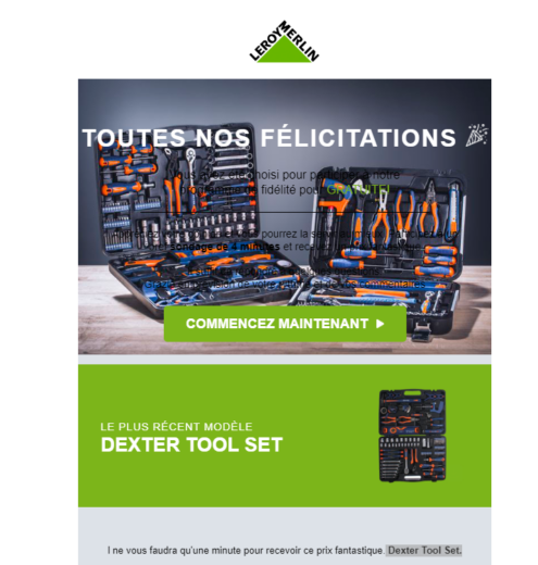 Alerte Arnaque Non Leroy Merlin Ne Vous Offre Pas Un Set Doutils