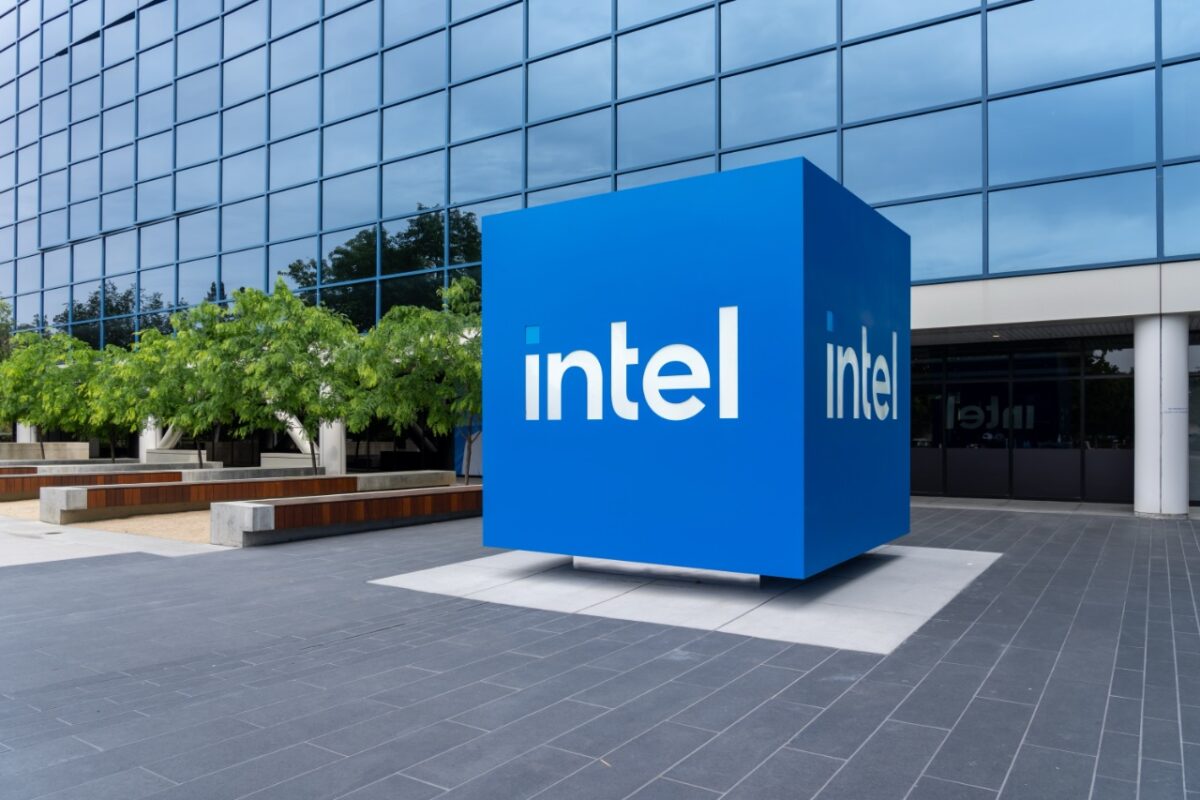 Intel,sign,at,its,headquarters,in,santa,clara,,california,,usa