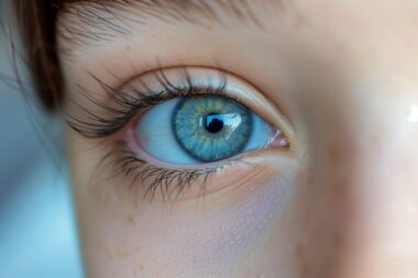 Close,up,baby,girl,eye,photo.,caucasian,kid,child,girl